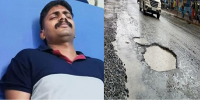 കായംകുളത്ത് ദേശീയപാതയിലെ കുഴിയിൽ വീണ് എസ്ഐക്ക് പരിക്ക്