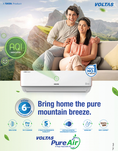 Voltas' 2022 range of PureAir inverter ACs on the market