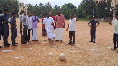 V. Shashi MLA scored a goal against drug addiction; Notably, the Panchayat Health Mela of Kurinkulam
