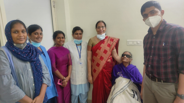 A 104-year-old woman successfully underwent cataract surgery at Idukki Medical College