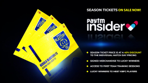 Kerala Blasters ISL  Season tickets for the ninth season have been announced