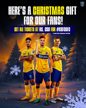 250 for every ticket; Kerala Blasters FC with a Christmas gift for fans