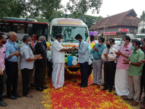 SBI provides ambulance to KSRTC