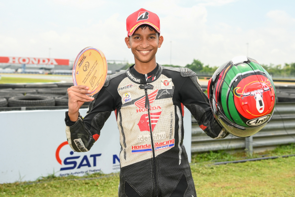 History of Thailand Talent Cup 2022  Sarthak Chavan of Honda Racing India