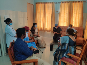Minister Veena George spoke to a patient who had undergone liver transplant surgery