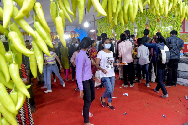 A North Indian stall of Eripori dishes; Onam trade fair as a festival of flavors