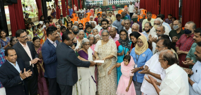 MA Yousafzai&#039;s compassionate touch for the poor in Gandhi Bhavan again  Fifty lakh rupees was given as assistance